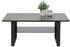 BOXXX Couchtisch Anthrazit Schwarz Metall Glas rechteckig Kufe U-Form 69x45x105 cm