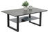 BOXXX Couchtisch Anthrazit Schwarz Metall Glas rechteckig Kufe U-Form 69x45x105 cm