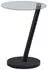 M2 Kollektion Beistelltisch Schwarz Metall Glas oval rund 30x50x40 cm