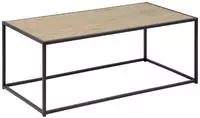 ACTONA GROUP Couchtisch "Seaford" Sofatisch, Wildeicheoptik, Gestell aus schwarzem