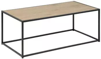 Mid.you Couchtisch Eiche Metall rechteckig 50x40x100 cm