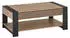 Livetastic Couchtisch Schwarz Eiche Artisan 1 Schubladen 60x42x110 cm