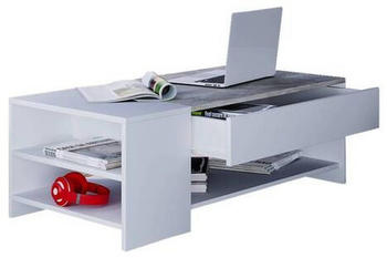 Mid.you Couchtisch Grau Weiß 1 Schubladen rechteckig 50x35x100 cm Mid.you Couchtisch Grau Weiß 1 Schubladen rechteckig 50x35x100 cm