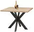 Mid.you Esstisch Schwarz Eiche massiv rechteckig X-Form 100x76x100 cm