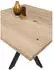 Mid.you Esstisch Schwarz Eiche massiv rechteckig X-Form 100x76x100 cm