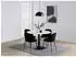 Livetastic Esstisch Schwarz Weiß Stein rund Säule rund Bodenplatte 110x75x110 cm