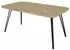 Mid.you Esstisch Schwarz Eiche Artisan rechteckig A-Form 90x76x160 cm ausziehbar oval