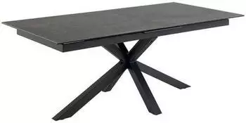 Mid.you Esstisch Schwarz Keramik rechteckig 100x75.5x200-240 cm ausziehbar