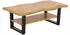 BOXXX Couchtisch Wildeiche Schwarz Holzoptik rechteckig U-Form Kufe 60x42x110 cm