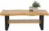BOXXX Couchtisch Wildeiche Schwarz Holzoptik rechteckig U-Form Kufe 60x42x110 cm