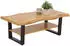 BOXXX Couchtisch Wildeiche Schwarz Holzoptik rechteckig U-Form Kufe 60x42x110 cm