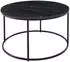CarryHome Couchtisch Schwarz Stein rund 80x46x80 cm Couchtische Marmor