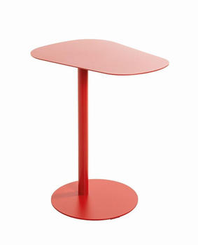 CarryHome Beistelltisch Rot Metall organisch rund 38x60x53 cm