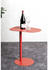 CarryHome Beistelltisch Rot Metall organisch rund 38x60x53 cm