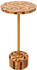 KARE Beistelltisch Dunkelbraun Braun Gold Metall Kunststoff rund 25x50x25 cm