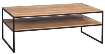 Livetastic Couchtisch Schwarz Wildeiche Metall Wildeiche rechteckig 60x45x90 cm