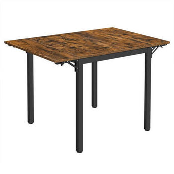 BOXXX Esstisch Braun Schwarz Schichtrechteckig 78x75x85-120 cm ausziehbar