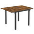 BOXXX Esstisch Braun Schwarz Schichtrechteckig 78x75x85-120 cm ausziehbar