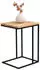 M2 Kollektion Beistelltisch Eiche Schwarz Wildeiche massiv rechteckig C-Form 38x62x43 cm