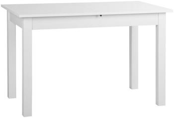 CarryHome Esstisch Wei&szlig; rechteckig 70x76.5x120 cm ausziehbar
