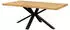 CarryHome Esstisch Eiche massiv rechteckig X-Form 100x75x200 cm