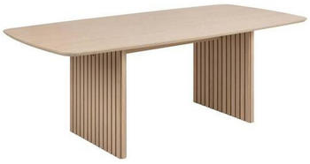 Mid.you Esstisch Wei&szlig; Eiche furniert rechteckig 105x76x220 cm