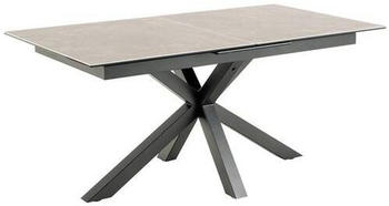 Mid.you Esstisch Grau Keramik rechteckig 90x76x168-210 cm ausziehbar