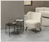 Actona Beistelltisch Braun Dunkelbraun Stein rund X-Form rund 42x45x42 cm