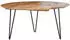 CarryHome Couchtisch Braun Mangoholz massiv rund 90x44x90 cm