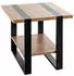 CarryHome Beistelltisch Schwarz Eiche quadratisch Kufe 45x45x45 cm