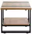 CarryHome Beistelltisch Schwarz Eiche quadratisch Kufe 45x45x45 cm