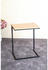 CarryHome Beistelltisch Schwarz Eiche Metall rechteckig 30x50x40 cm