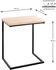 CarryHome Beistelltisch Schwarz Eiche Metall rechteckig 30x50x40 cm