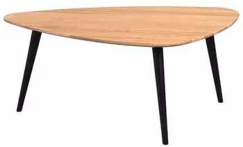 Livetastic Couchtisch Schwarz Wildeiche massiv oval zylindrisch 70x44x105 cm