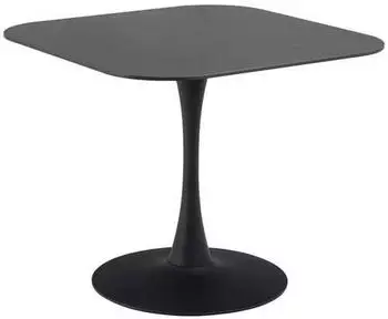 Mid.you Esstisch Schwarz Keramik quadratisch S&auml;ule rund 90x75x90 cm