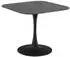 Mid.you Esstisch Schwarz Keramik quadratisch Säule rund 90x75x90 cm