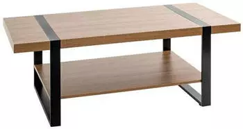 CarryHome Couchtisch Schwarz Eiche Metall rechteckig Kufe 60x45x120 cm