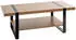 CarryHome Couchtisch Schwarz Eiche Metall rechteckig Kufe 60x45x120 cm