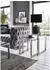 CarryHome Beistelltisch Edelstahl Metall Glas Kufe 42x45x42 cm