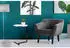 Kayoom Beistelltisch Silber Weiß Metall Glas rund C-Form 46x62x46 cm