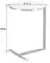 Kayoom Beistelltisch Silber Weiß Metall Glas rund C-Form 46x62x46 cm
