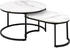 Mid.you Couchtischset Weiß Ahorn Metall 2-teilig rund 70x40x34,5/70x42x70 cm