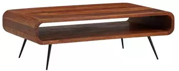 Mid.you Couchtisch Sheesham Sheesham massiv rechteckig konisch 55x30x90 cm