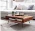 Mid.you Couchtisch Sheesham Sheesham massiv rechteckig konisch 55x30x90 cm