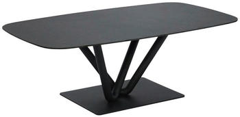Novel Couchtisch Anthrazit Schwarz Metall Keramik 70x41x120 cm