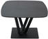 Novel Couchtisch Anthrazit Schwarz Metall Keramik 70x41x120 cm