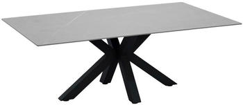 Novel Couchtisch Grau Schwarz Metall Keramik rechteckig Sternfuß 70x43x120 cm