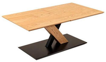 venda Couchtisch Schwarz Eiche furniert rechteckig 60x45x110 cm