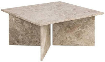 Livetastic Couchtisch Creme Stein quadratisch 90x42x90 cm Couchtische Marmor