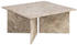 Livetastic Couchtisch Creme Stein quadratisch 90x42x90 cm Couchtische Marmor